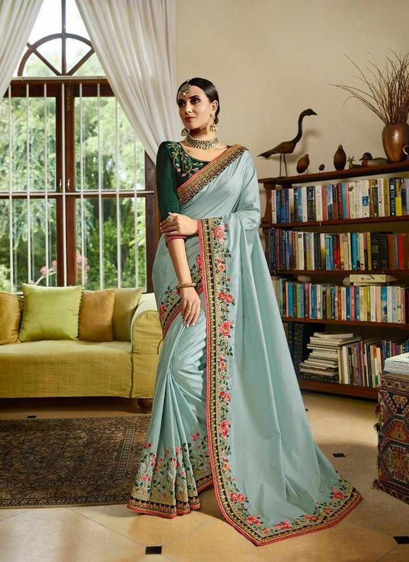Aardhnagini Shrushti Latest Fancy Designer Wedding Wear Full Heavy Embroidery Work Border In Full Saree With Work In Pallu With Full Work Blouse Saree Collection